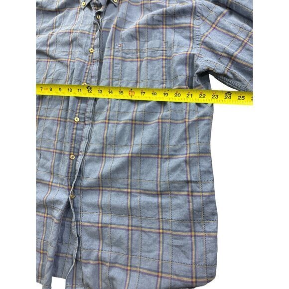 TOMMY HILFIGER BLUE BUTTON UP SHIRT SIZE XL | J1 - Picture 5 of 7